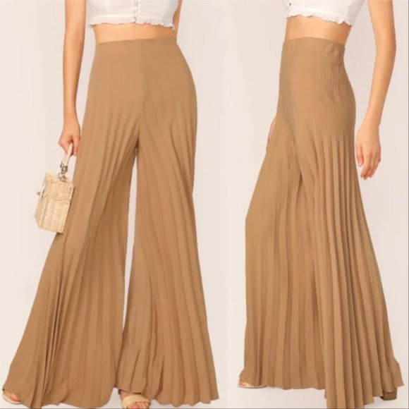 CHIC DOLLZ Pleated Pants - Tan - Picture 3 of 3